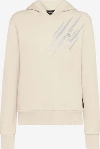 Plein Sport Sweatshirt 'Scratch' in Beige: voorkant