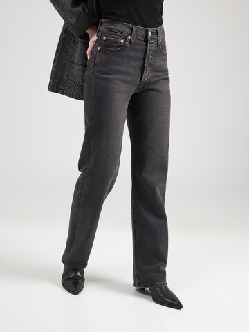 LEVI'S ® - Barrel Vaquero 'RIBCAGE FULL LENGTH' en negro: frente