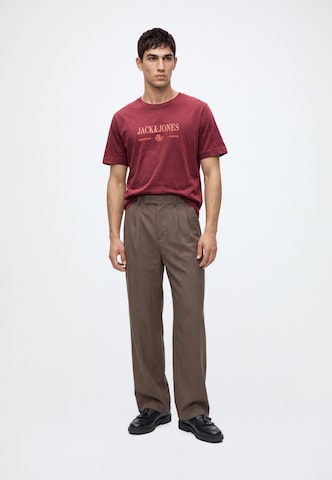 JACK & JONES Μπλουζάκι 'JORFREDERIKSBERG' σε κόκκινο