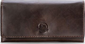 Farmhood Wallet in Brown: front