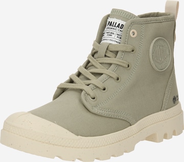 Sneaker alta di Palladium in verde: frontale