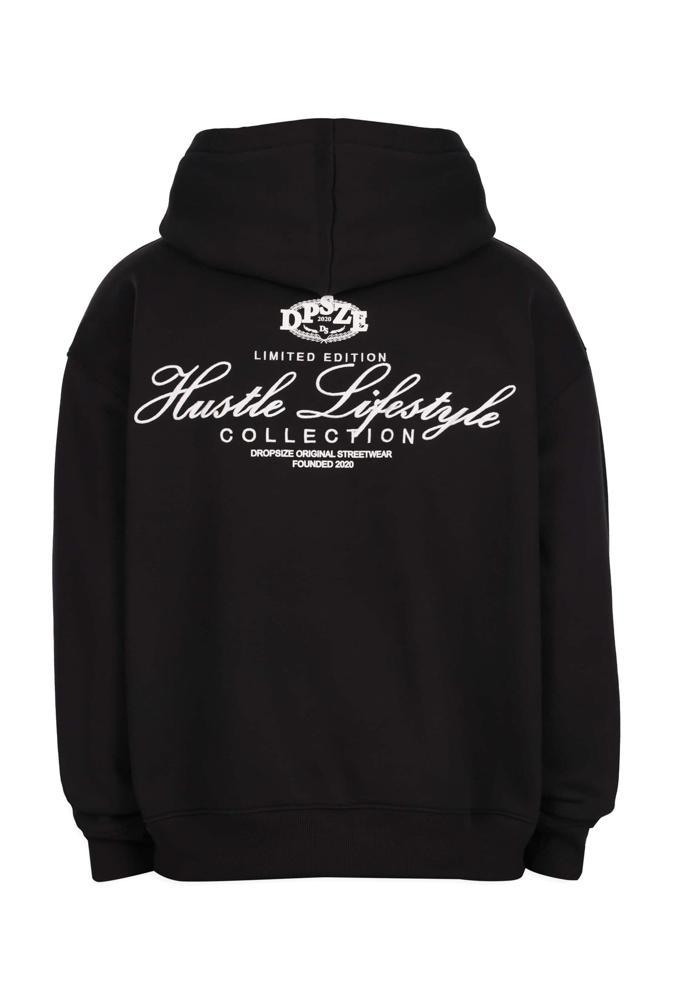 Dropsize Sweatshirt 'Hustle' in Schwarz