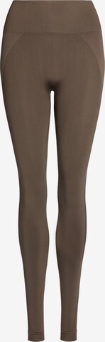 rethinkit studios Skinny Leggings 'Hella' in Bruin: voorkant