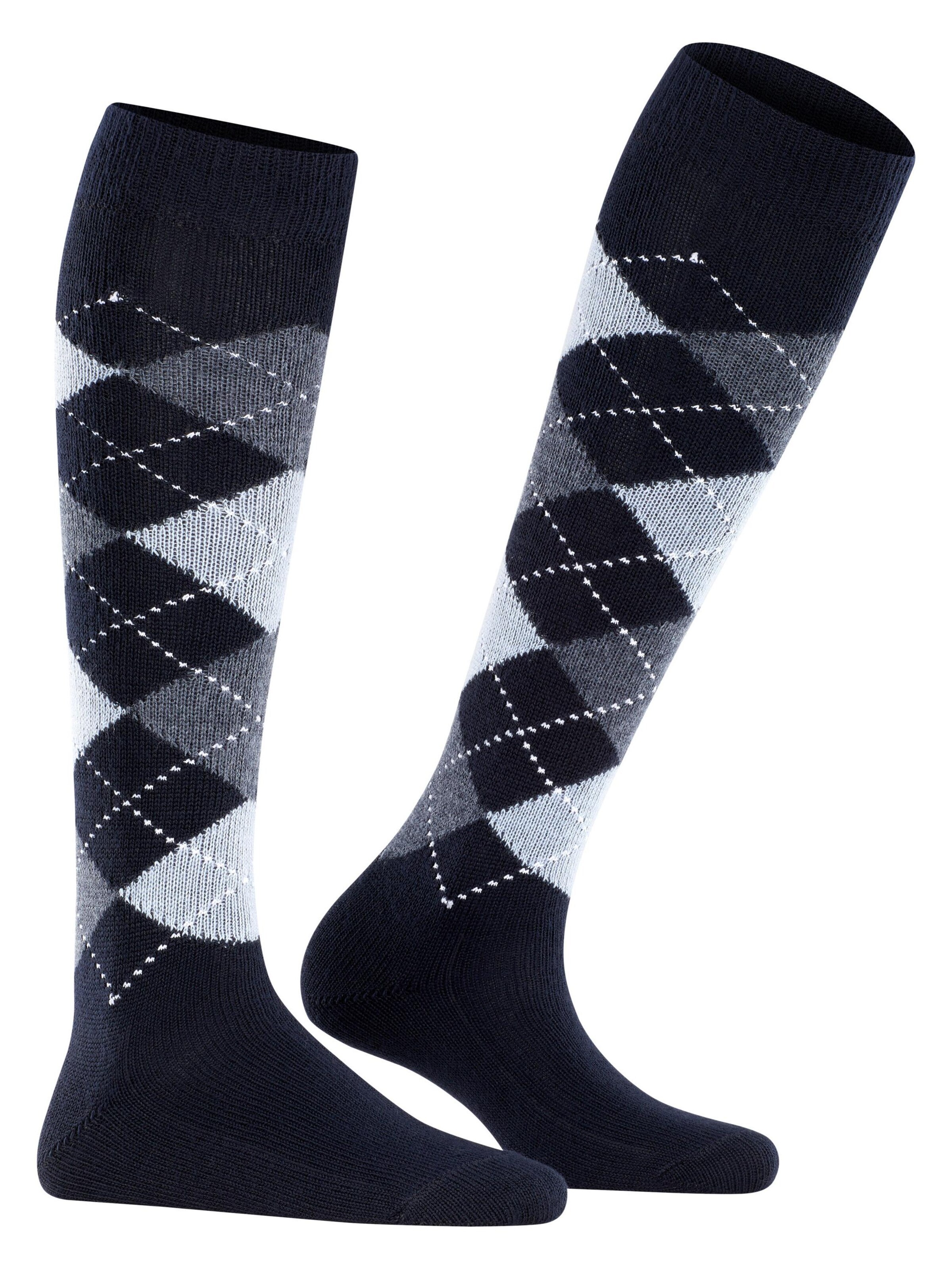 BURLINGTON Over the Knee Socks 'Whitby' in Blue: front