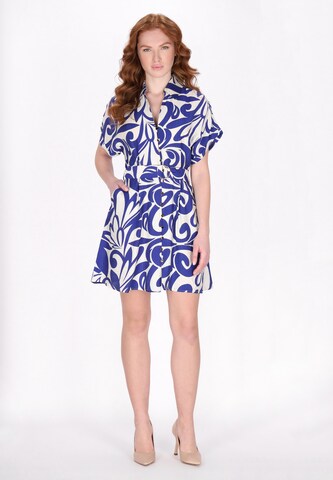 DreiMaster Klassik Blousejurk in Blauw