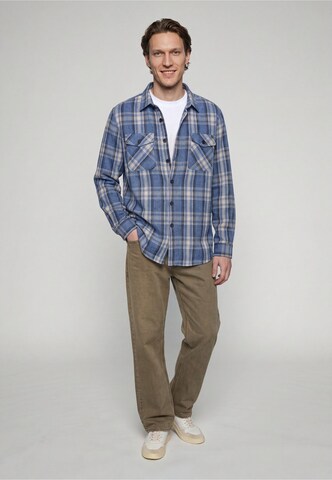 INDICODE JEANS Regular fit Button Up Shirt 'Stanlei' in Blue
