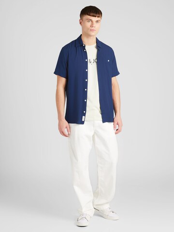 BLEND Regular fit Button Up Shirt in Blue