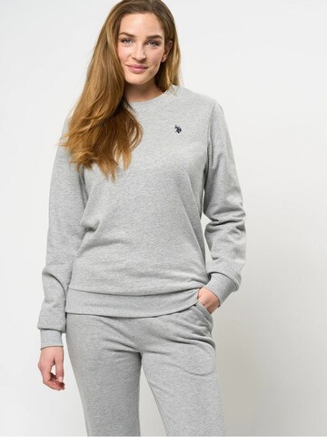 U.S. POLO ASSN. Sweatshirt 'Adele' in Grijs: voorkant