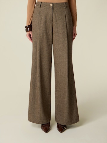 oltre Wide leg Broek in Bruin