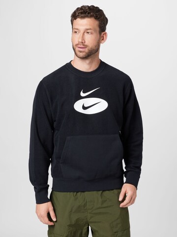 Nike Sportswear Sweatshirt in Black: front