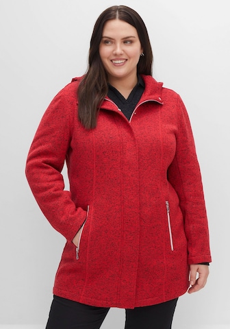 SHEEGO Fleece jas in Rood: voorkant