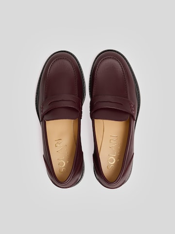 Solari Milano Moccasin in Red