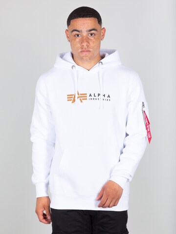 ALPHA INDUSTRIES Mikina – bílá: přední strana