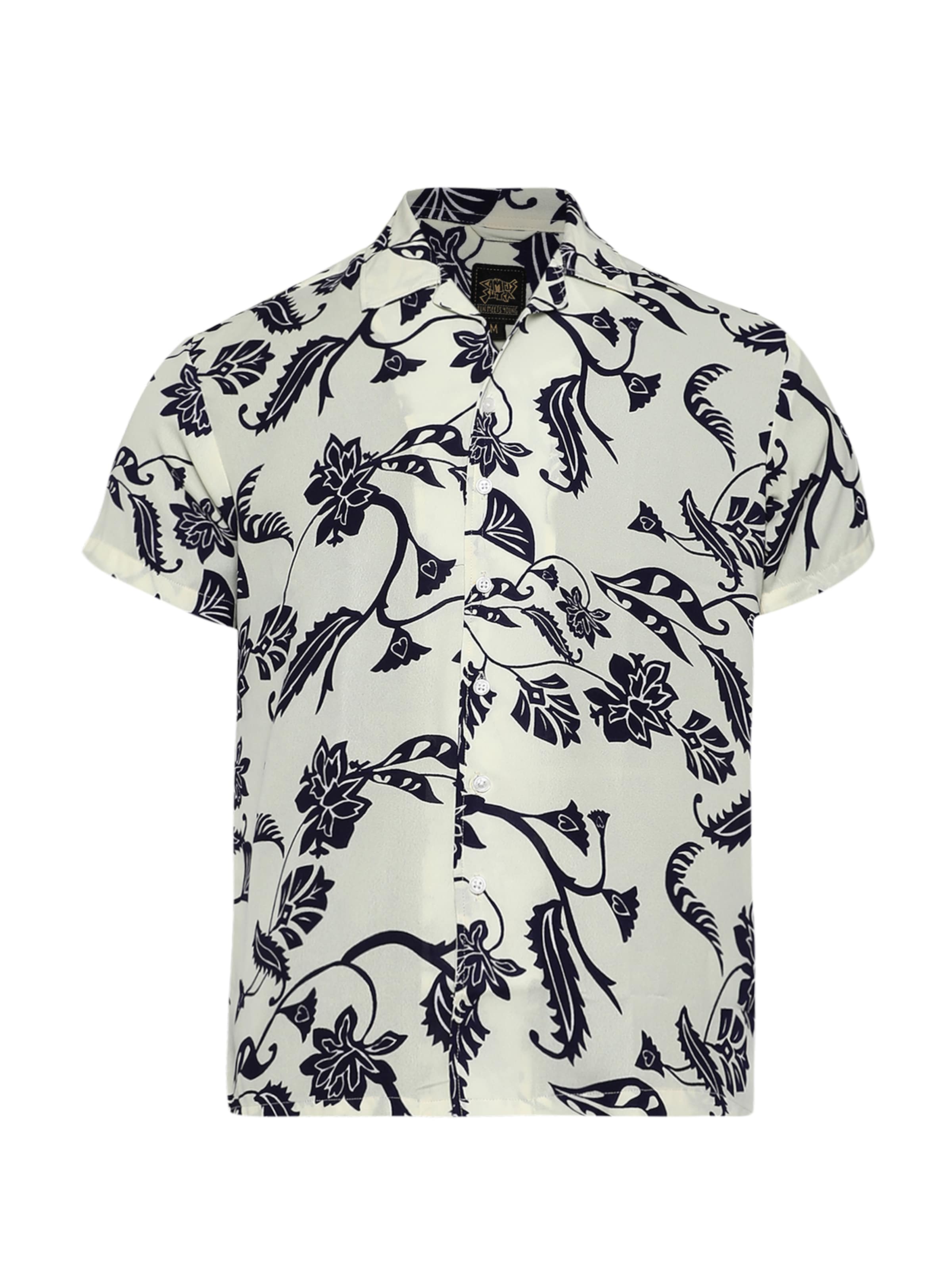 Campus Sutra Классический крой Рубашка 'Ivan' в Бежевый: спереди