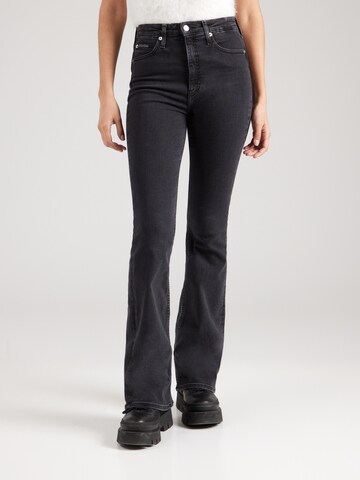 Calvin Klein Jeans Flared Jeans in Black: front