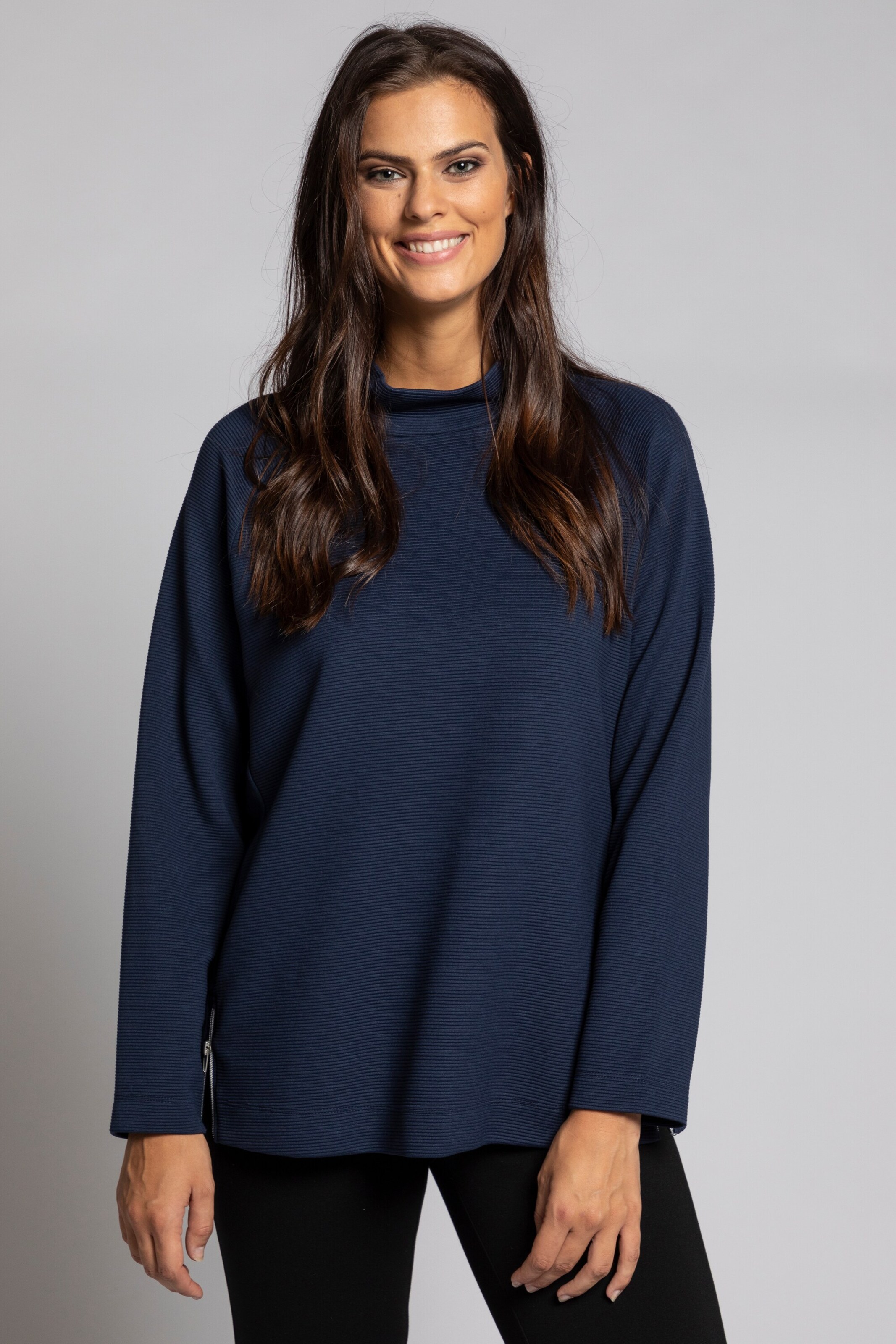 Frauen Sweat Ulla Popken Sweatshirt in Marine - UW79525 Frauen Sweat Ulla Popken Sweatshirt in Marine - UW79525
