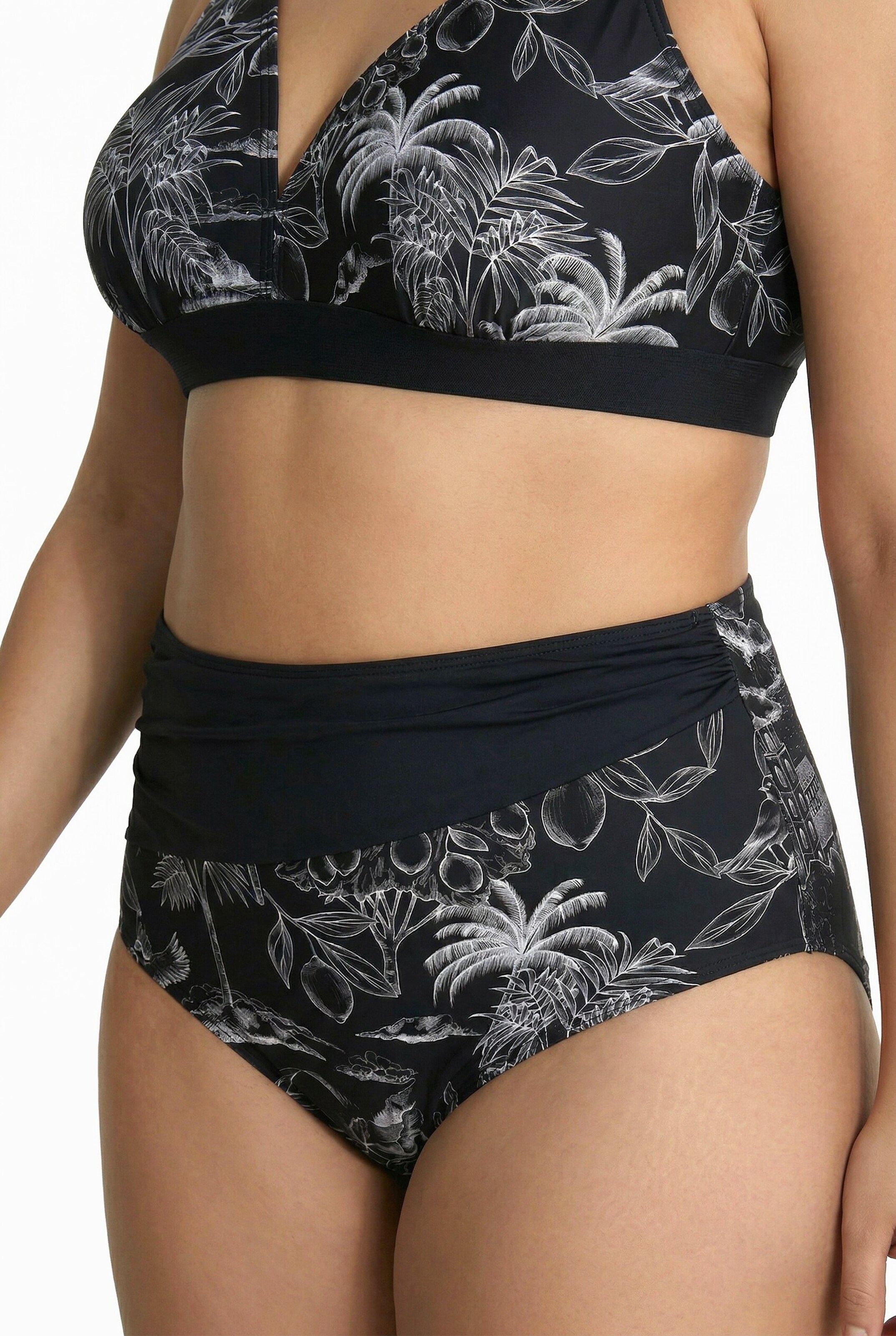 Ulla Popken Triangel Hose in Schwarz