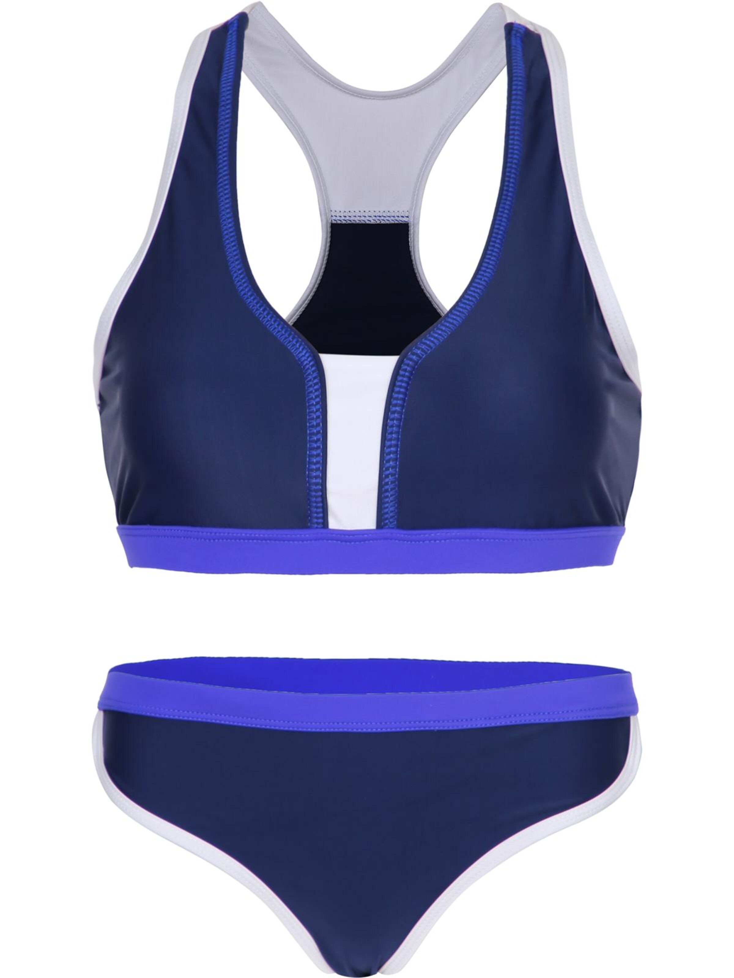 La V Bikini 'Bikini 3 color' in Blauw: voorkant