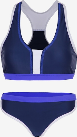 La V Bikini 'Bikini 3 color' in Blauw: voorkant