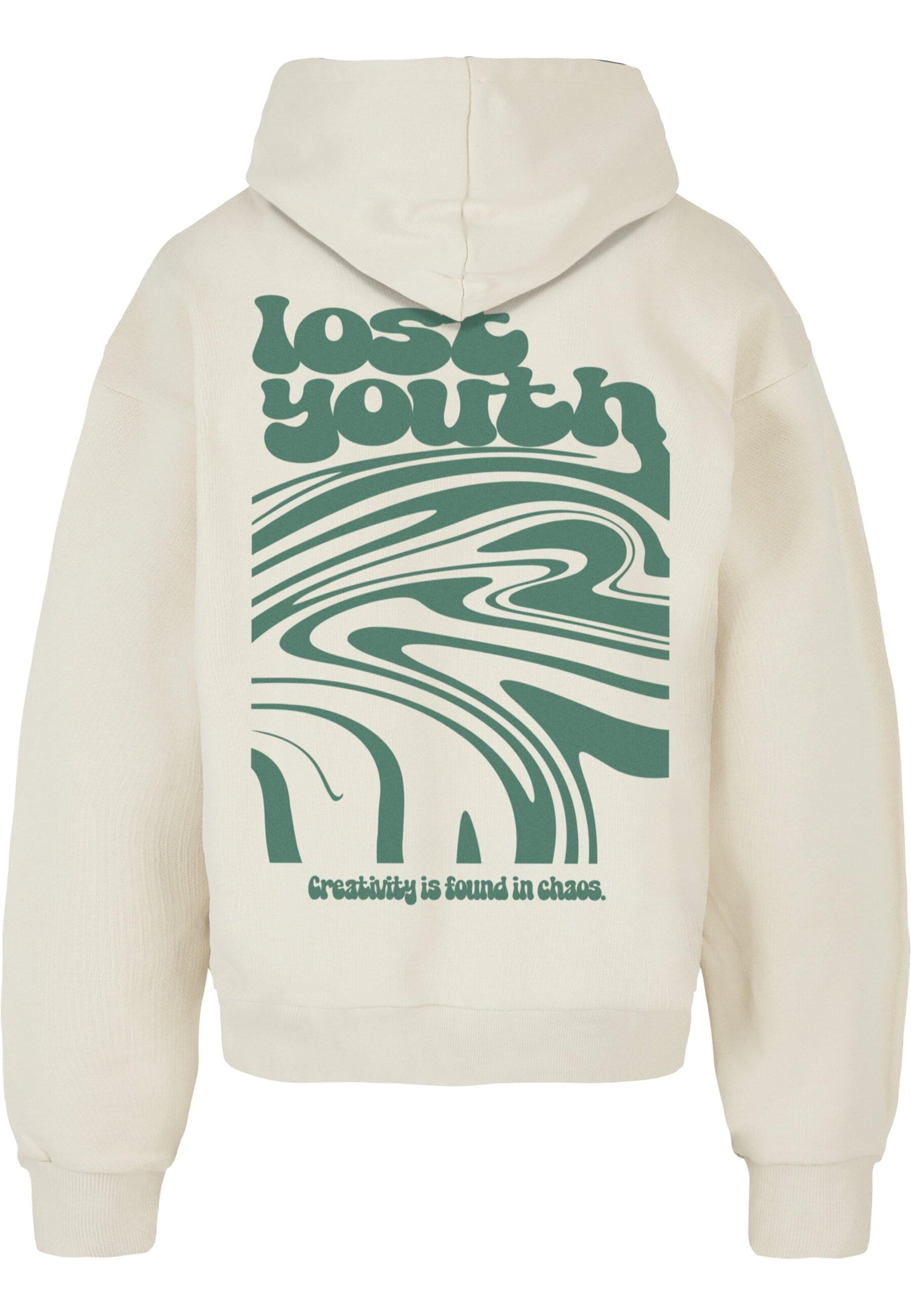 Lost Youth Sweatshirt 'Chaos Flow' in Weiß