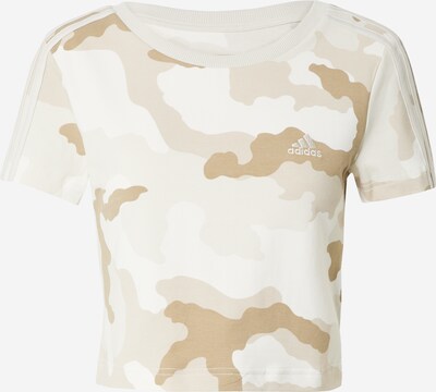 ADIDAS SPORTSWEAR Funkcionalna majica | bež / oliva / bela barva, Prikaz izdelka