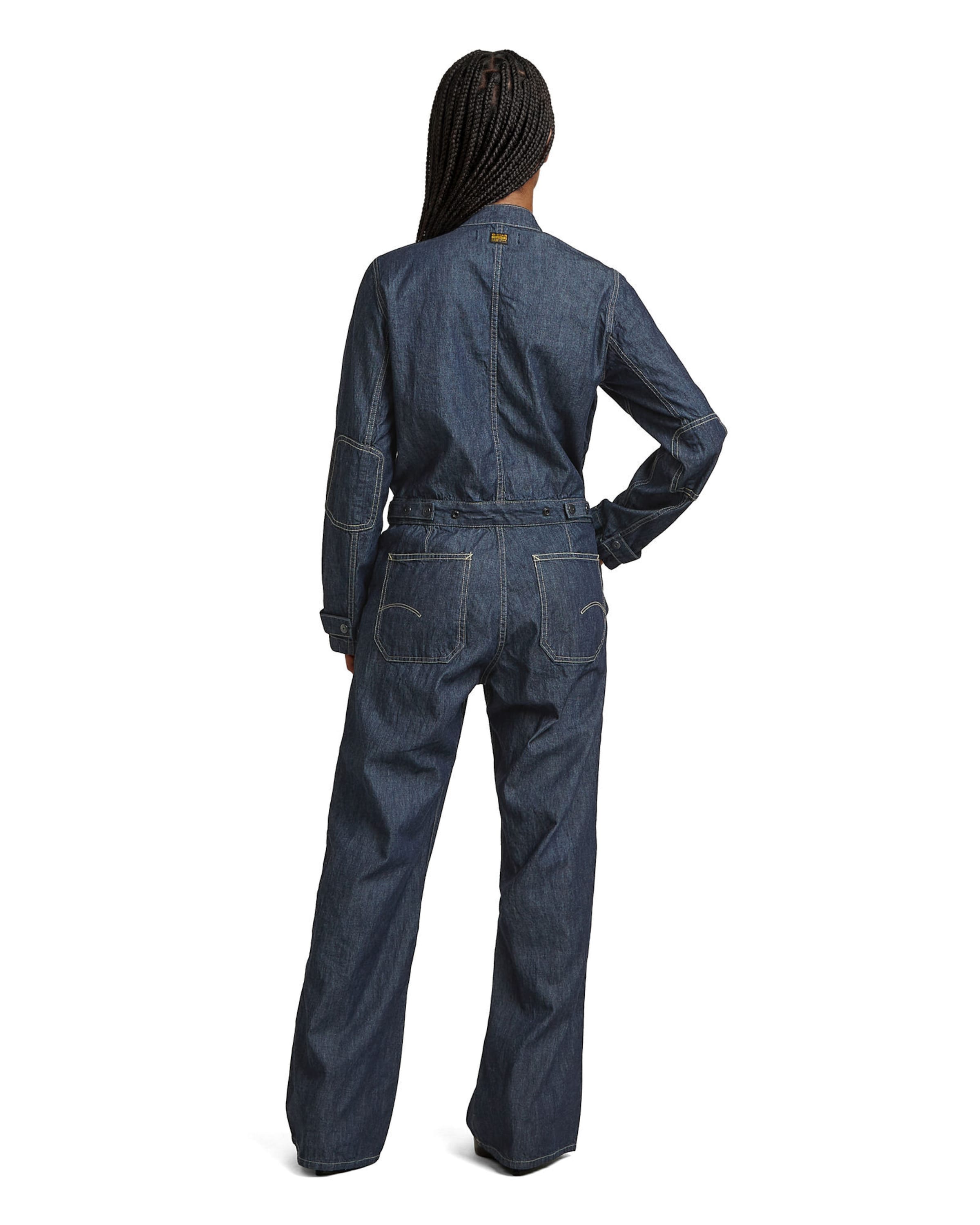 G-STAR Jumpsuit 'Flight Long Sleeve Jumpsuit' in Blauw