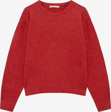 Pull-over Pull&Bear en rouge : devant