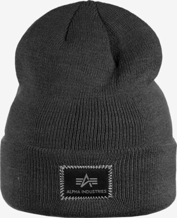 ALPHA INDUSTRIES Beanie 'X-Fit' in Grey: front