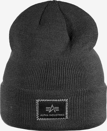 ALPHA INDUSTRIES Beanie 'X-Fit' in Grey: front