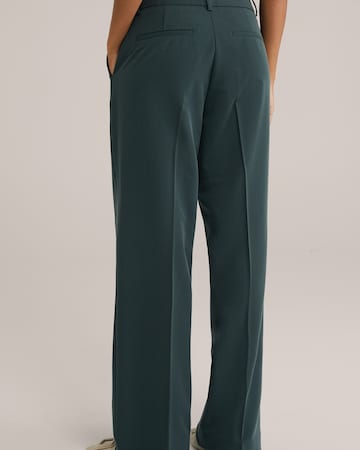 WE Fashion Wide Leg Bukser med fals i grøn