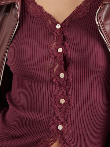 rosemunde - Cárdigan 'Lotus' en rojo