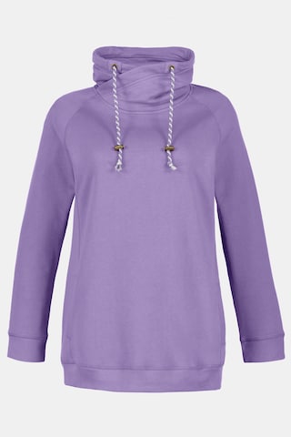 Sweat-shirt Ulla Popken en violet : devant