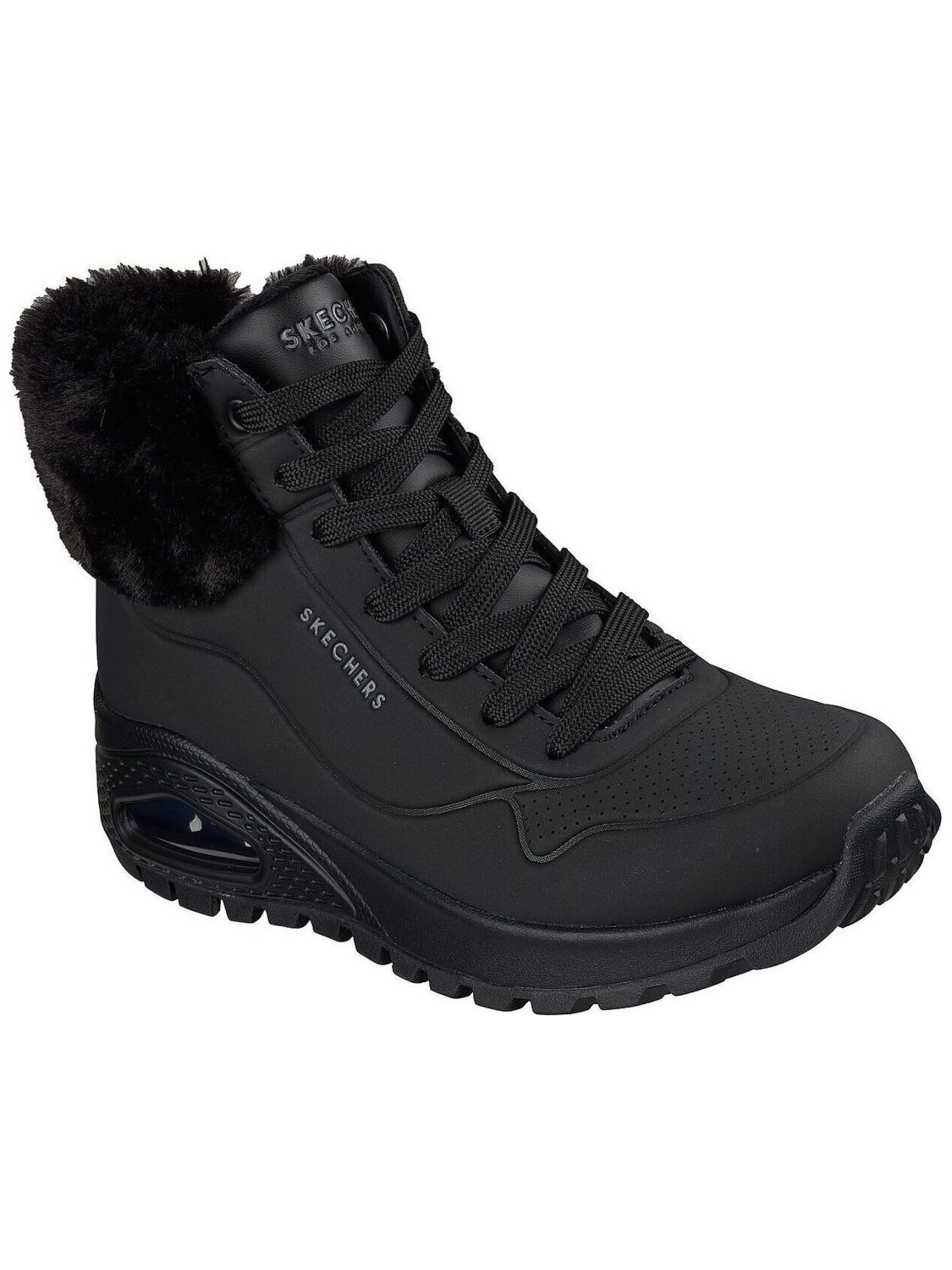 SKECHERS Enkellaarsje in Zwart: voorkant