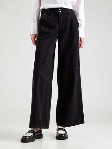 GAP Wide leg Jeans 'Carson' i svart: framsida