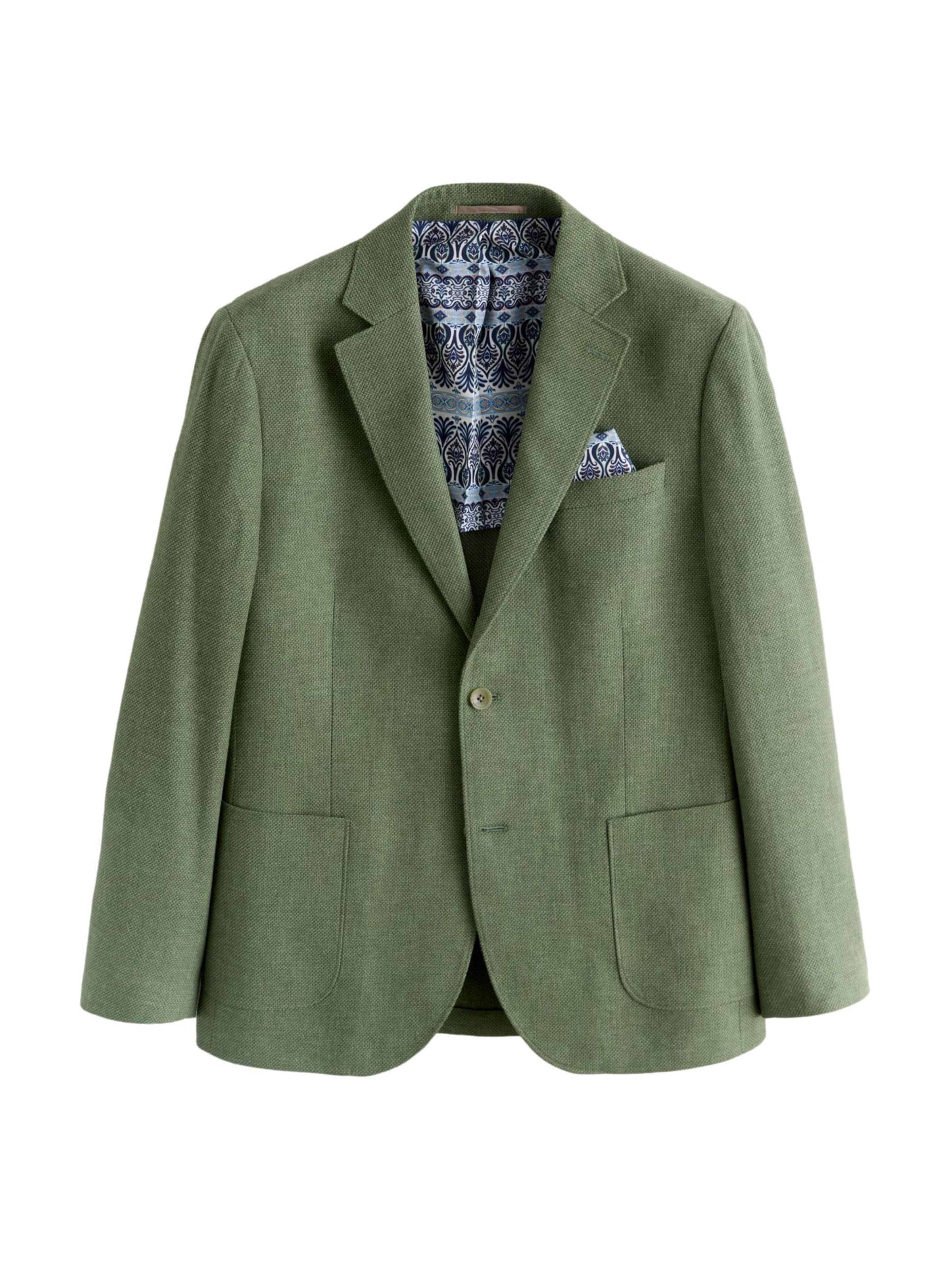 Next Slim Fit Sakko in Grün: Vorderseite