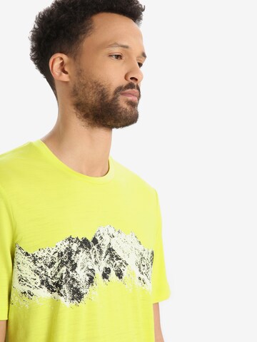 ICEBREAKER - Camiseta funcional 'Tech Lite II Remarkable Range' en amarillo