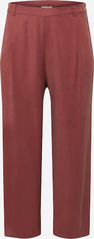 Guido Maria Kretschmer Curvy Regular Pleat-front trousers 'Godja' in Red: front