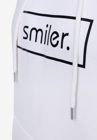 Sweat-shirt 'Happy' smiler. en blanc