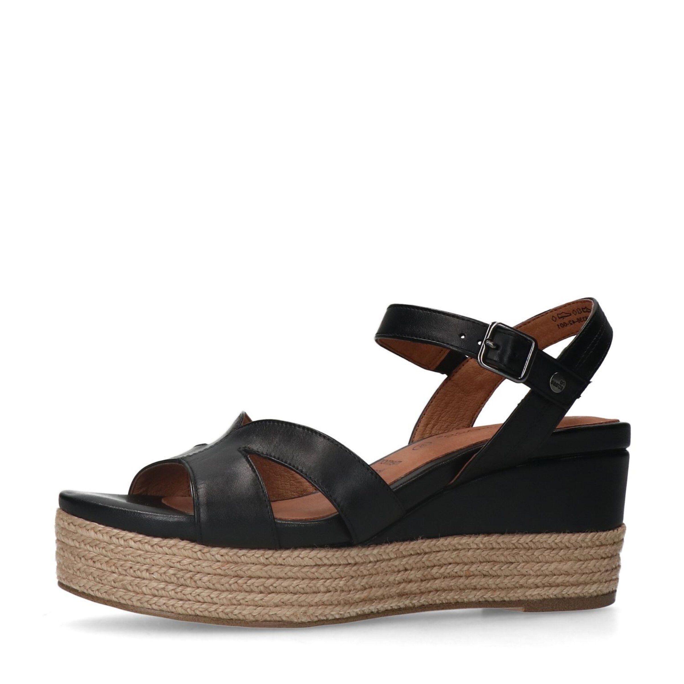 Sandales MANFIELD en noir : devant