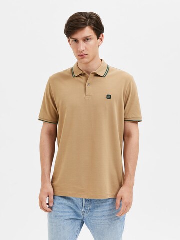 SELECTED HOMME Shirt 'Dante' in Beige: front
