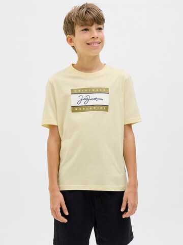 Jack & Jones Junior Футболка 'JORFREDERIKSBERG' в Желтый: спереди