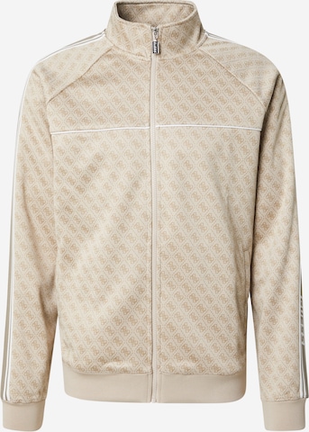 GUESS - Sudadera con cremallera deportiva 'PARIMO' en beige: frente