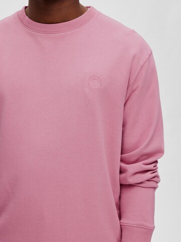 SELECTED HOMME Sweatshirt 'Soon' in Pink