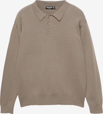 Pull&Bear Pulover | rjava barva: sprednja stran