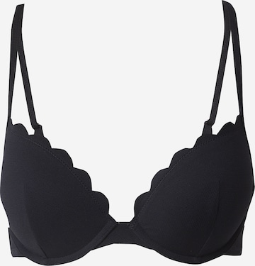juoda Hunkemöller Pakeliantieji įdėklai į liemenėlę Bikinio viršutinė dalis 'Scallop': priekis