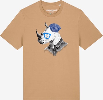T-Shirt ' Nashorn ' Watapparel en beige : devant