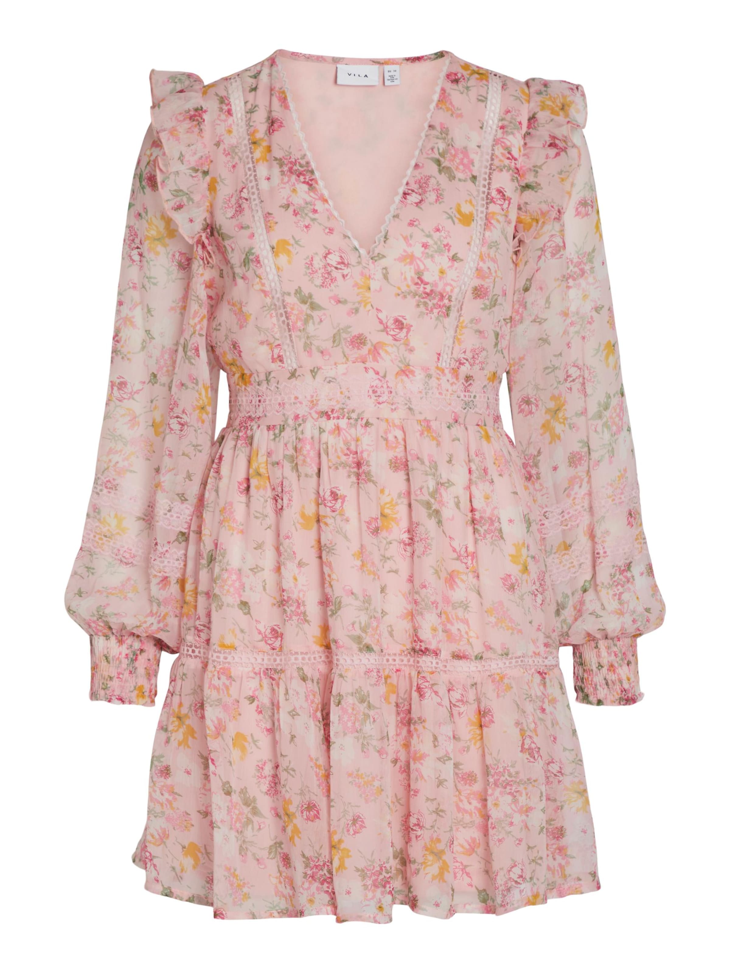 VILA Φόρεμα 'Roman' σε ροζ: μπροστά