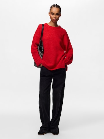PIECES Sweater 'PCTina' in Red