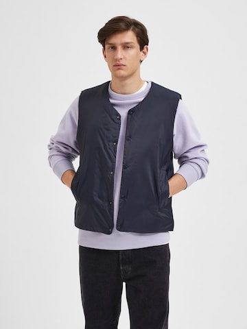 Gilet 'Taka' SELECTED HOMME en bleu : devant