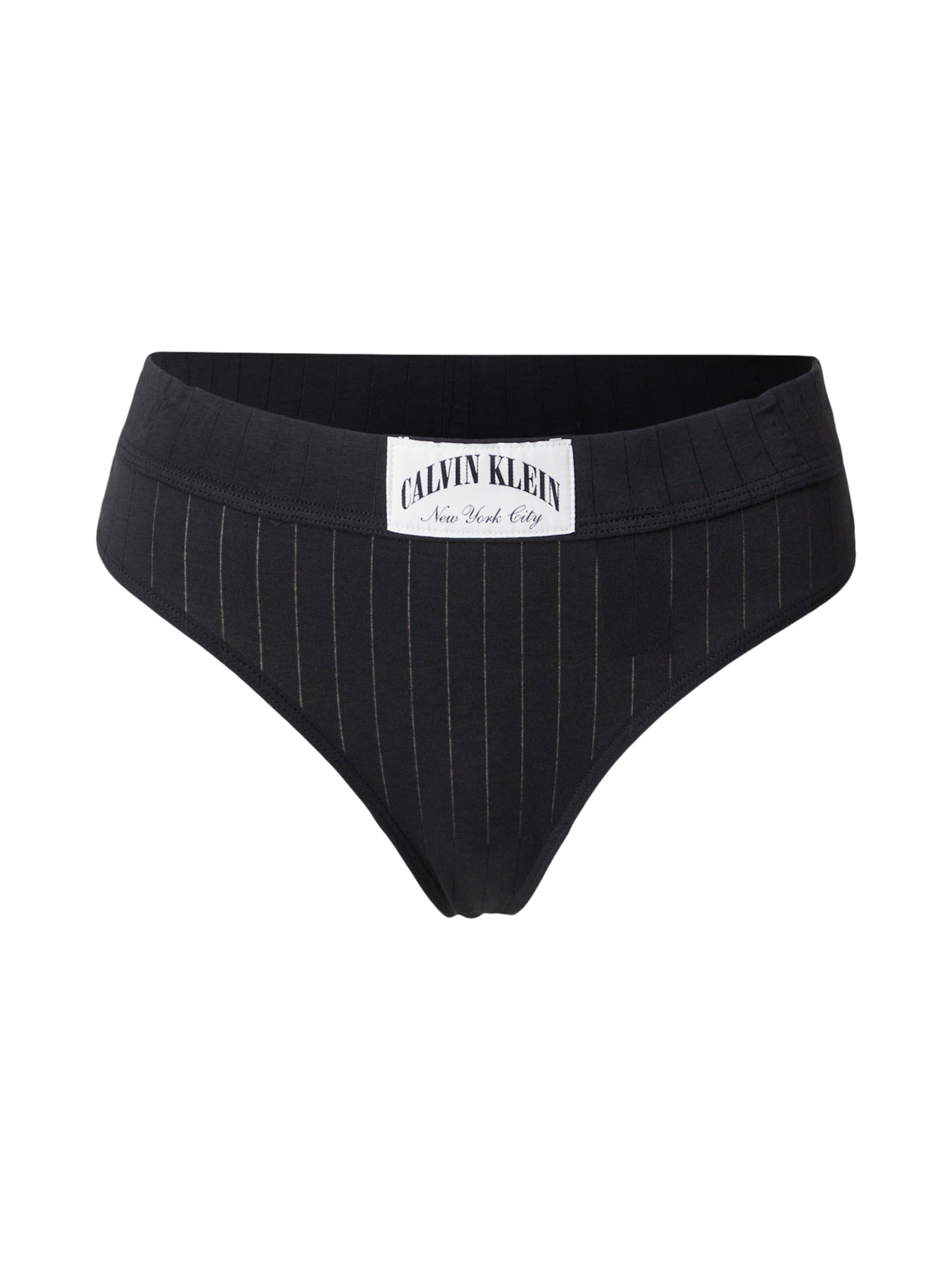 Tanga de la Calvin Klein Underwear pe negru: față